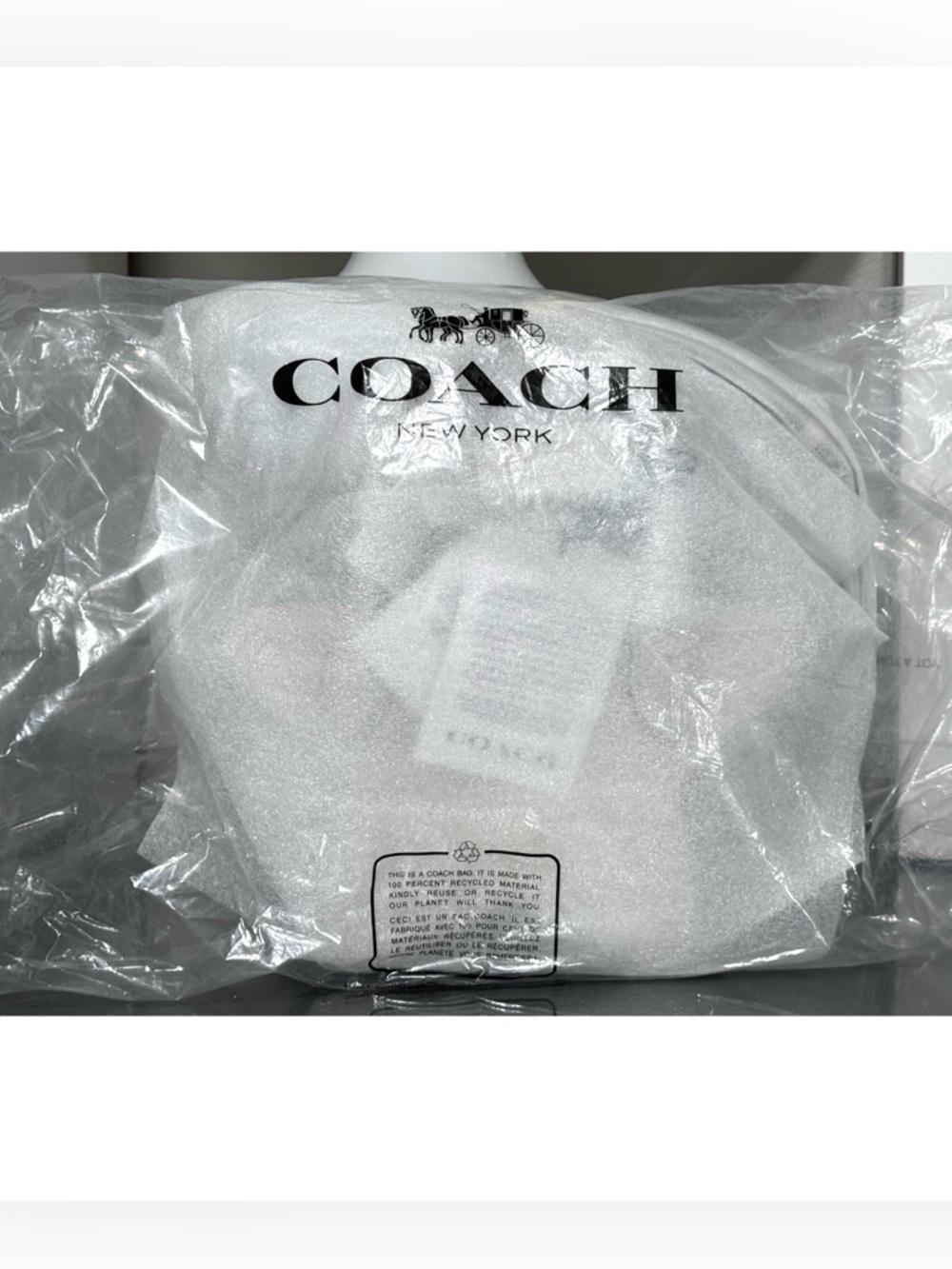 COACH STAR Shape Crossbody Bag, Brass/Chalk White - Picture 8 of 9